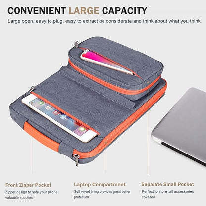 Voova Laptop Sleeve Case 13 14 Inch Compatible with MacBook Air 13 M2/M3/M4, MacBook Pro 13/14,13.5”Surface Laptop 4/5,Chromebook 14,2 in 1 Waterproof Computer Bag with Detachable Accessory Pouch