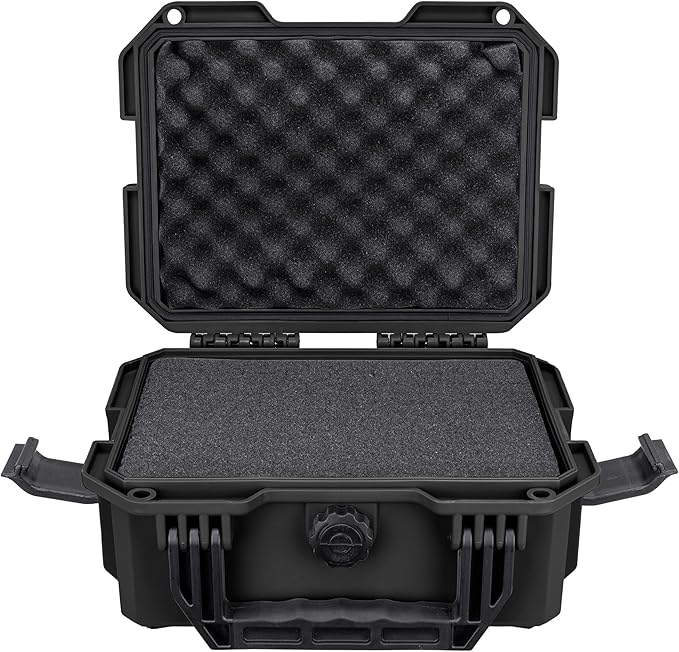 Eylar 11.8" Intact Series Compact Hard Camera Case, Lightweight and Durable Stacker Design with Foam (Black)