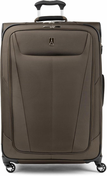 Travelpro Maxlite 5 Softside Expandable Luggage with 4 Spinner Wheels, Lightweight Suitcase, Men and Women, Mocha, Checked-Large 29-Inch