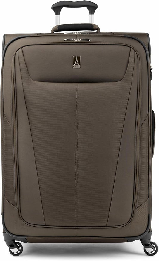 Travelpro Maxlite 5 Softside Expandable Luggage with 4 Spinner Wheels, Lightweight Suitcase, Men and Women, Mocha, Checked-Large 29-Inch