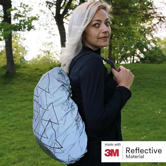 Salzmann Reflective Backpack Cover – High-Vis, Waterproof & weatherproof – Made with 3M Scotchlite