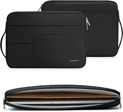 Omnpak for 15.3 inch MacBook Air Case Sleeve Compatible with 16 inch MacBook Pro M4/M3/M2/M1 Pro/Max,Multi Pockets with Side Handle Protective Carrying Case for 15 inch MacBook Air M4/M3/M2