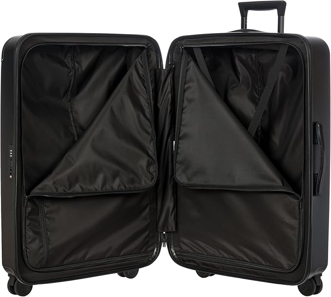 Bric's Amalfi Lightweight Hard Shell Suitcase – Expandable Checked Luggage with Water-Repellent Zip, Smooth 360° Wheels & TSA Lock - 30 Inch, Black