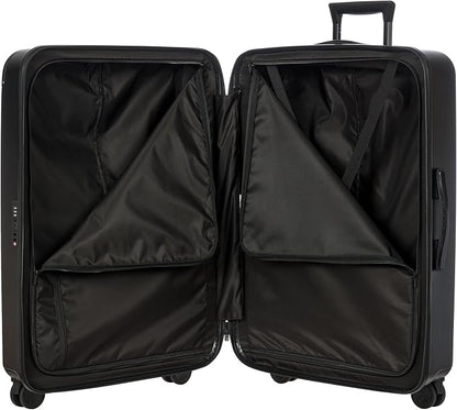 Bric's Amalfi Lightweight Hard Shell Suitcase – Expandable Checked Luggage with Water-Repellent Zip, Smooth 360° Wheels & TSA Lock - 30 Inch, Black