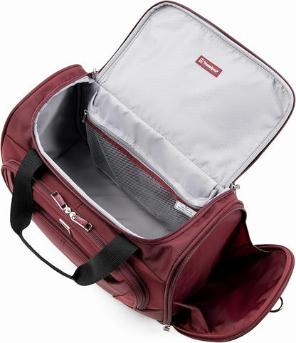 Travelpro Maxlite 5 Softside 2pc Set Expandable Carry On Luggage with 4 Spinner Wheels/Soft Underseat Tote, Lightweight Suitcase, Men and Women, Burgundy