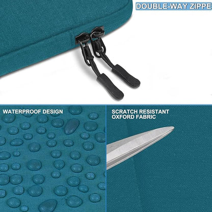 Laptop Case 14 inch, Shockproof Protective Computer Cover with Accessories Pocket, Portable Laptop Sleeve Compatible for 14 inch MacBook Air/Pro, Dell, HP, Acer, Asus, Lenovo, Cyan