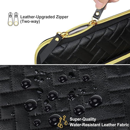 Lacdo Laptop Sleeve Case for 14 inch New MacBook Pro M5/M4/M3/M2/M1 Chips Pro Max A3434 A3112 A3401 A3185 A2918 A2992 A2779 2025-2021, 13.8" Surface Laptop 7th Copilot+PC Computer Bag, Elegant Black