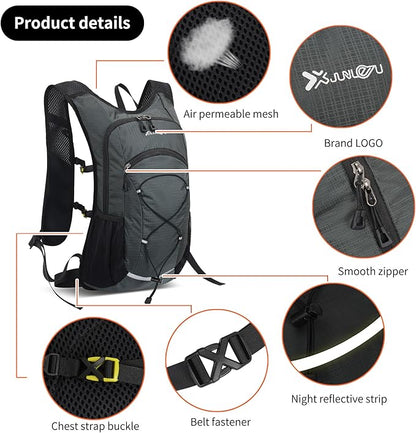 DOJUNS Hiking Backpack Lightweight Travel Backpack 20L Waterproof Hiking Daypacks Camping Backpack for Men Women (gray)