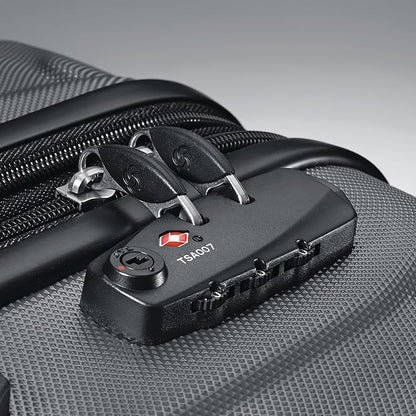 Samsonite Omni PC Hardside Expandable Luggage with Spinner Wheels, Checked-Large 28-Inch, Charcoal
