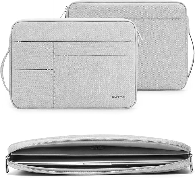 Omnpak for 13.6 inch MacBook Air Case Sleeve Compatible with MacBook 13 inch, 14-inch New MacBook Pro M5/M4/M3/M2/M1 Pro/Max, Water Repellent Laptop Case with Handle