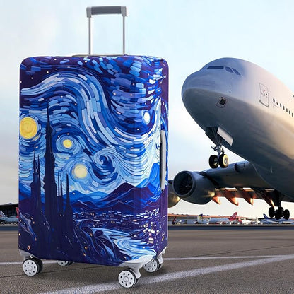 Travelkin Luggage Covers For Suitcase Tsa Approved,Suitcase Cover Protector Fit 18-32 Inch Luggage (Galaxy, M)