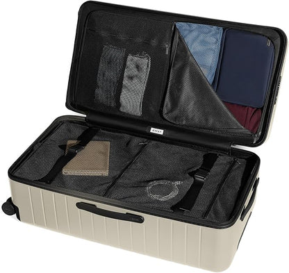 Away Large Trunk Luggage, 31 Inch Hardside Suitcase with Spinner Wheels, Lightweight & Durable, TSA Lock, Ideal for Long Trips, Salt White Matte
