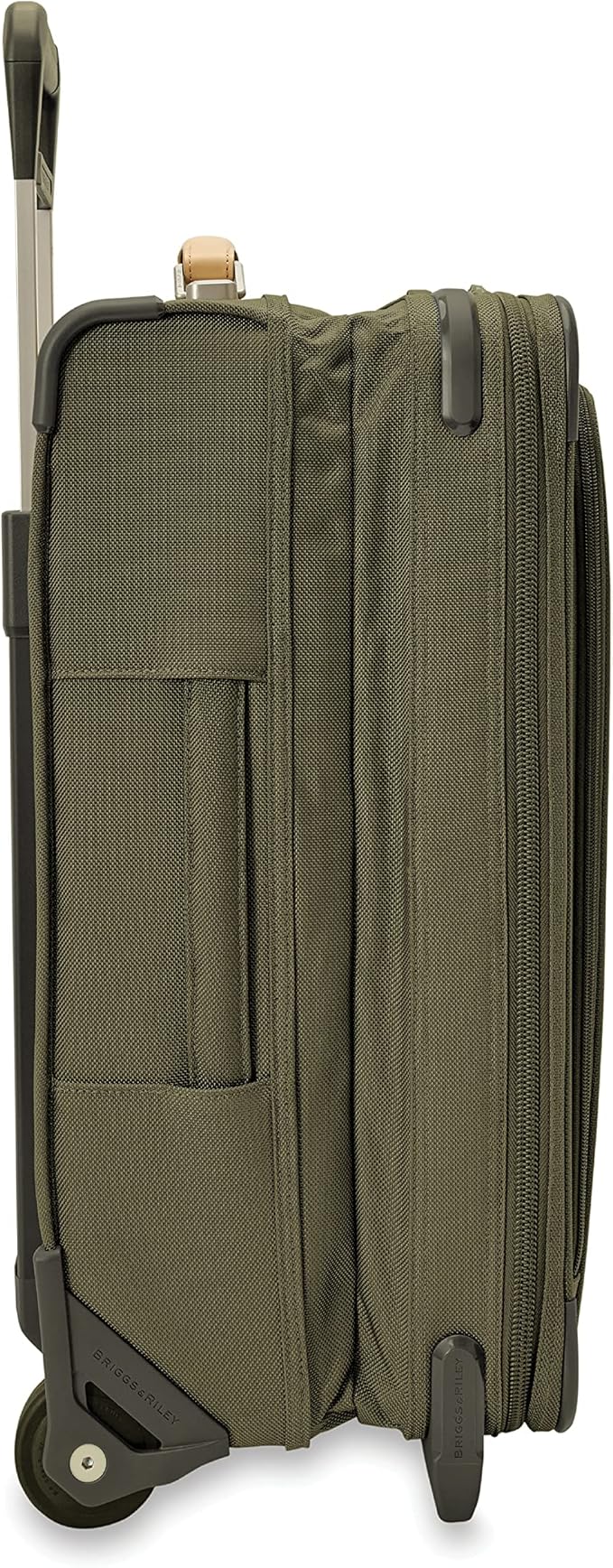Briggs & Riley Essential 22" 2-Wheel Expandable Carry On - Luggage for Travel, Suitcases with Wheels, Softside Rolling Bag for Men & Women, Self-Repairing Zipper - Baseline Collection, Olive