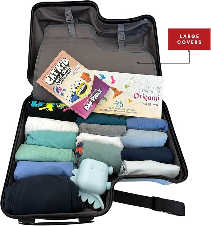 Itsy Rider 20" Ride-on Suitcase for Kids with Double Spinner Red Wheels (Beige Traveler)