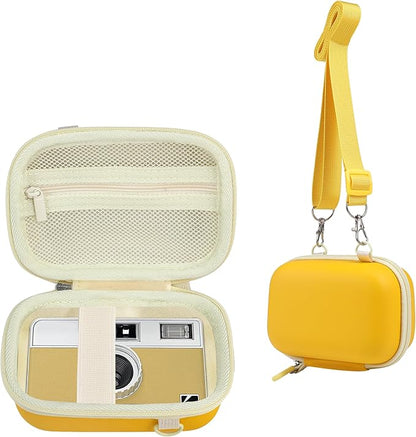 Leayjeen Digital Camera Case Compatible with KODAK EKTAR H35 H35N Half Frame Film Camera，Storage Holder Organizer for Kodak Ultra F9 M35 M38 Paper Shoot Camera-Yellow (Case Only)