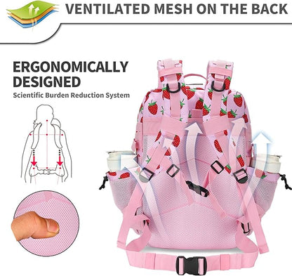 45L Tactical Assault Backpack 3 day assault pack with Molle Waterproof backpack Rucksack for Tactical Backpacks (Strawberry)