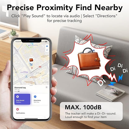 Air Tracker Tags-5 Pack Black | Bluetooth Tracker Work with Apple Find My (iOS Only), Smart Tag with Protective Case/Keychain/Lanyard, Item Finder for Luggage/Key/Suitcase, Replaceable Battery
