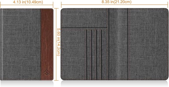 FINTIE Passport Holder, Slim Travel Wallet RFID Blocking Card Case Cover Passport Cover Protector Essentials with Credit Card Slots for Women/Men