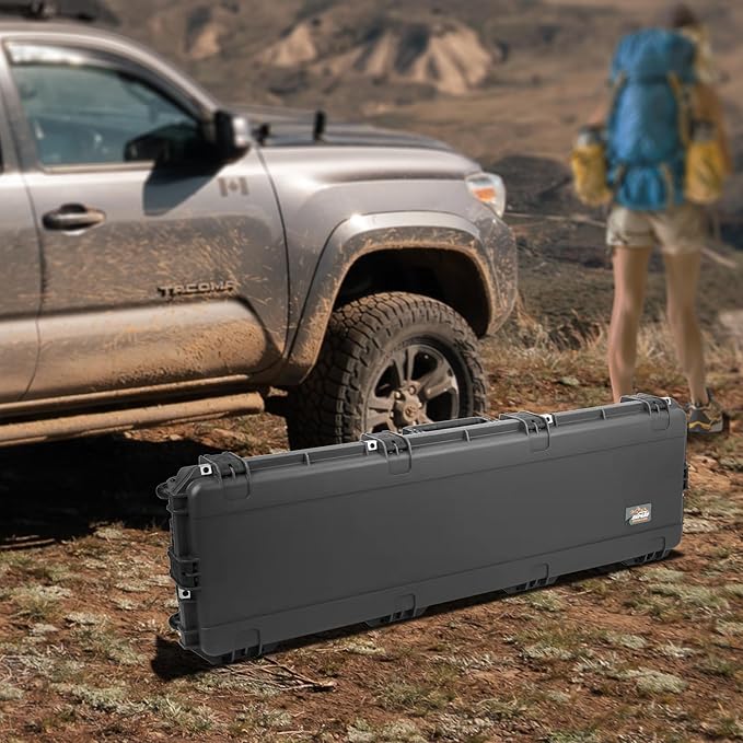SKB Hard Protective Storage Case, Foam, Wheels for Equipment, iSeries 50" x 14" x 6", Dark Gray