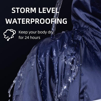 Coralrain Long Hooded Raincoat Safety Waterproof Emergency Rain Jacket Poncho for Men Women Adults