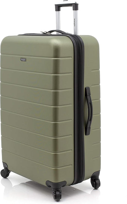 Wrangler Smart Luggage Set with Cup Holder and USB Port, Olive Green, 3 Piece
