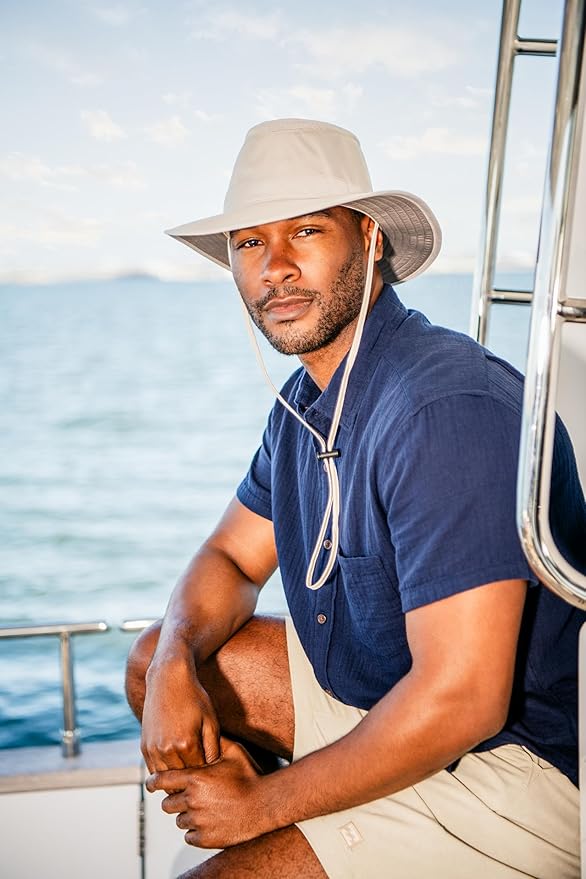 Wallaroo Hat Company Men's Summit Sun Hat – UPF 50+ Sun Protection, Wide Brim, Packable, Chin Strap and Adjustable Sizing