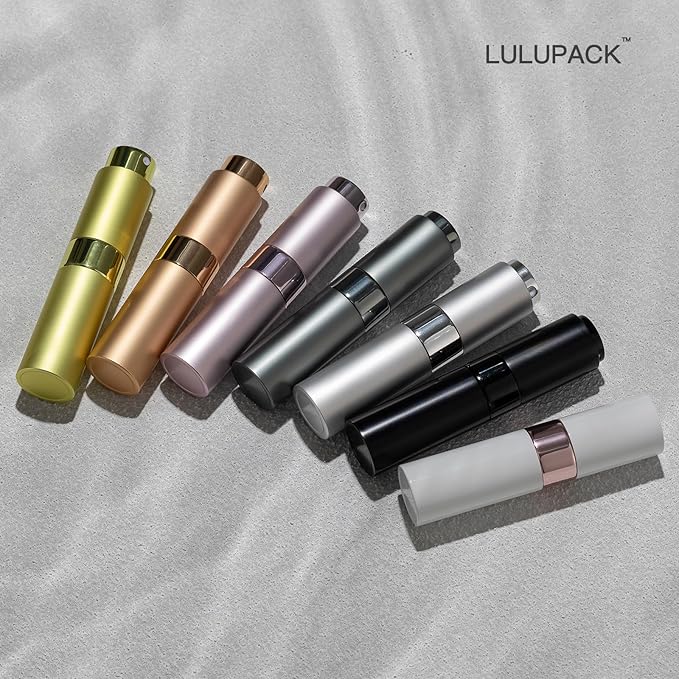 Travel Perfume Bottle Refillable - Cologne Spray Atomizer Mini - Small Travel Size Empty Sprayer for Refill Sample Container - Portable Fragrance Decant Dispenser for Women Men 8ml 6PCS Green