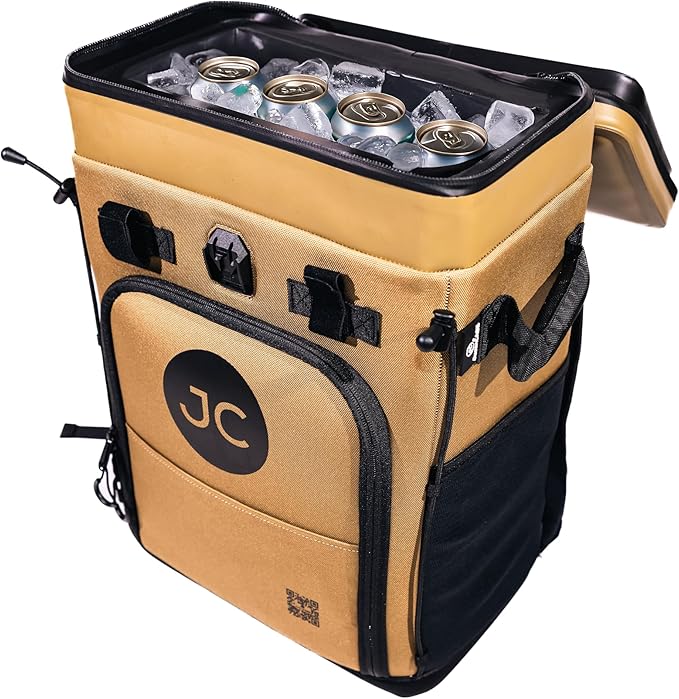 Convertible Cooler Backpack with Dry Storage by JustinCASE | Waterproof Travel Cooler Bag for Drinks, Clothes & Trips