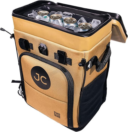 Convertible Cooler Backpack with Dry Storage by JustinCASE | Waterproof Travel Cooler Bag for Drinks, Clothes & Trips