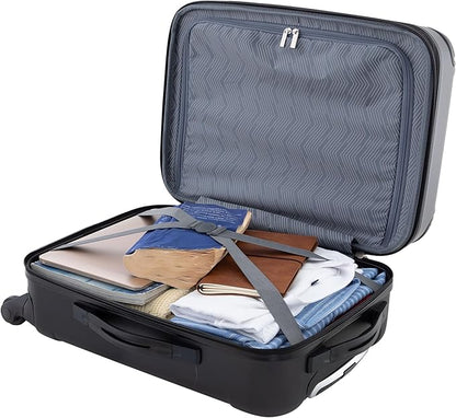 Travelers Club Chicago Hardside Expandable Spinner Luggage, Black, 20" Carry-On