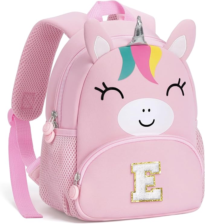 YOOLIFE Personalized Toddler Backpack - Birthday Gifts for 2 Year Old Kids, 3 Year Old Gift, Unicorn Backpack for Toddler Kids Daughter Grandkids Granddaughter Kid Birthday Gifts Pink E
