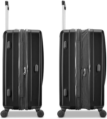 Samsonite Winfield 2 Hardside Expandable Luggage with Spinner Wheels, Brushed Anthracite, Checked-Medium 24-Inch