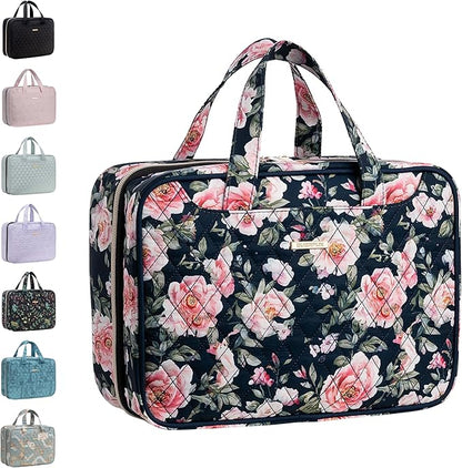 Everfun Hanging Travel Toiletry Bag Christmas Gifts for Women Traveling With Leakproof Compartment Makeup Cosmetic Organizer Dopp Kit Travel Accessories Essentials Must Have