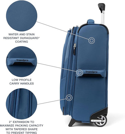 Travelpro Maxlite 5 Softside Expandable Upright 2 Wheel Carry-on Luggage, Lightweight, 22-Inch — Ensign Blue