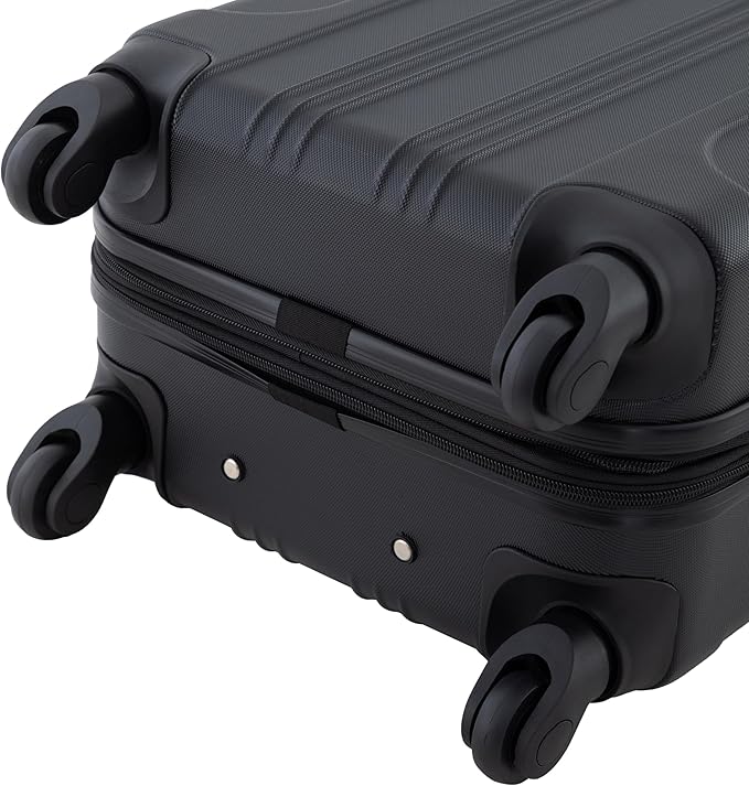 Travelers Club Chicago Hardside Expandable Spinner Luggage, Black, 20" Carry-On