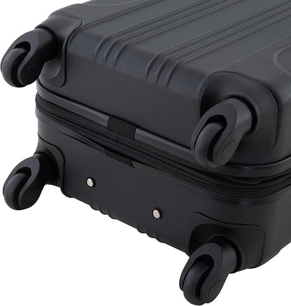 Travelers Club Chicago Hardside Expandable Spinner Luggage, Black, 20" Carry-On