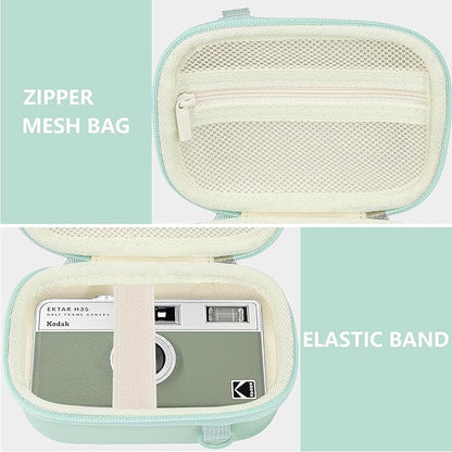 Leayjeen Digital Camera Case Compatible with KODAK EKTAR H35 H35N Half Frame Film Camera，Storage Holder Organizer for Kodak Ultra F9 M35 M38 Paper Shoot Camera-Dark Green(Case Only)