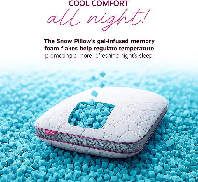 IWS I WANNA SLEEP Snow® Touch Adjustable Pillow, Neck Support, Queen Size Bed Pillows for Sleeping, Gel Cross Cut Memory Foam for Side Sleepers