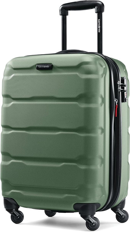 Samsonite Omni PC Hardside Expandable Luggage with Spinner Wheels, Carry-On 20-Inch, Army Green