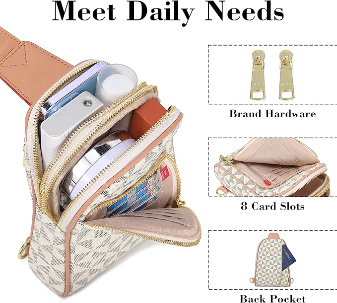 INICAT RFID Blocking Sling Bag,Anti Theft Crossbody Bags for Women,Travel Gifts Cross Body Purses Vegan Leather