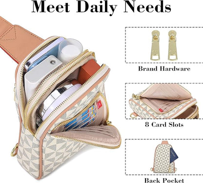 INICAT RFID Blocking Sling Bag,Anti Theft Crossbody Bags for Women,Travel Gifts Cross Body Purses Vegan Leather