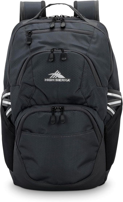 High Sierra Swoop SG Backpack, Travel or Work Laptop Bookbag with Drop Protection Pocket, and Tablet Sleeve, One Size, Mercury