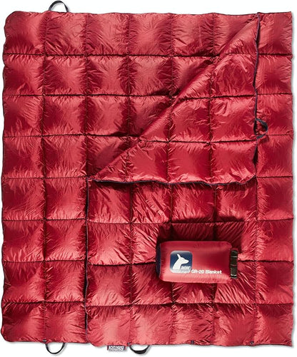 Horizon Hound Down Camping Blanket - Outdoor Travel Quilt | Sustainable, Insulated, Lightweight & Warm Gear for Sleep, Camping, Stadium, Hiking & Festivals | Water Resistant, Packable & Compact