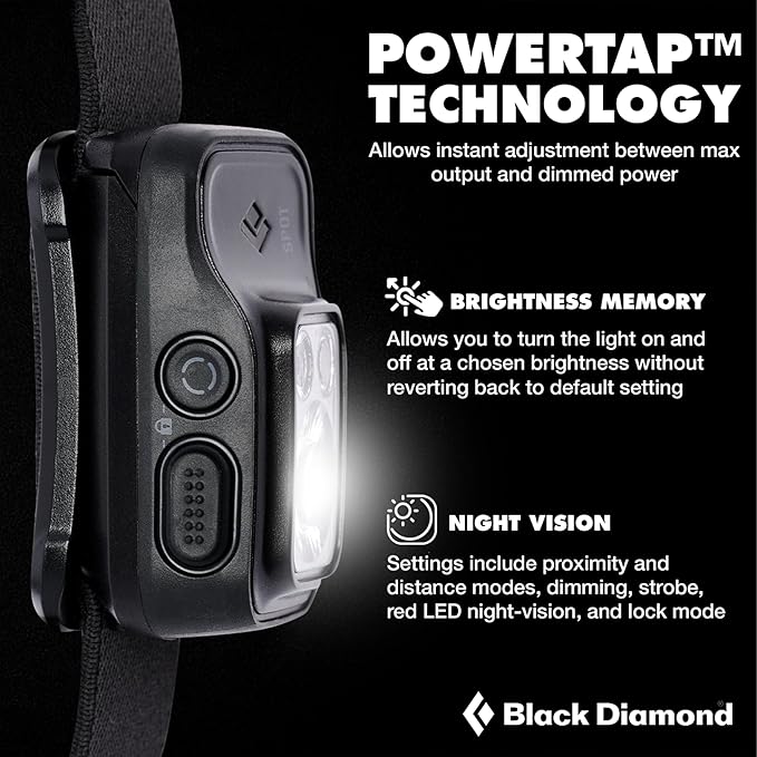 BLACK DIAMOND Spot 400 Headlamp | 400 Lumens Brightness, Dimmable | Waterproof & Durable | 3X AAA Battery Operated (Included) | Ops Black