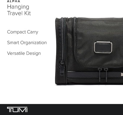 TUMI - Alpha Hanging Travel Kit - Toiletries and Cosmetics Organizer - Travel Essentials Bag with Hooks & Pockets - Black