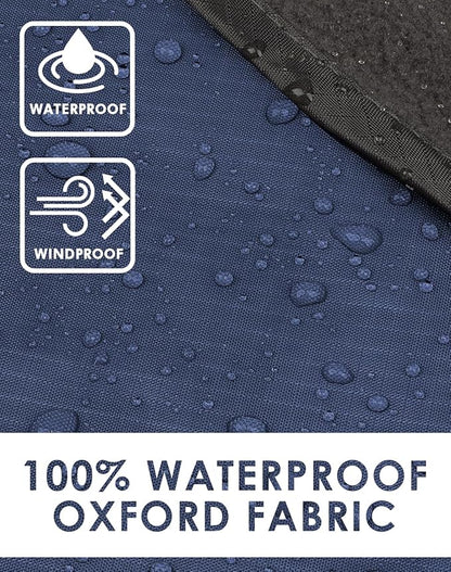 DUKUSEEK Large Waterproof Stadium Blanket for Cold Weather, Soft Warm Fleece Camping Blanket Windproof for Outdoor Sporting Events, Football Games,Navy Blue