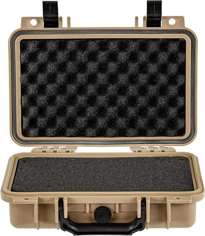Eylar Protective Gear and Camera Hard Case Waterproof Dry Box with Foam 11.6 Inch 8.3 Inch 3.8 Inch (Tan)