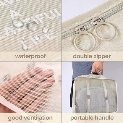 8 Set Packing Cubes for Suitcases, Travel Luggage Packing Organizers for Travel Accessories(BEIGE)