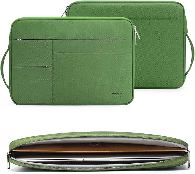 Omnpak for 13.6 inch MacBook Air Case Sleeve Compatible with MacBook 13 inch, 14-inch New MacBook Pro M5/M4/M3/M2/M1 Pro/Max, Water Repellent Laptop Case with Handle