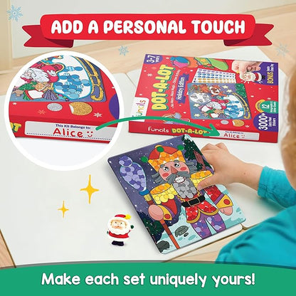 Christmas Special - Dot Stickers for Toddlers, Holiday Theme Dot Art Activity for Kids, DIY Craft Kit, Stocking Stuffers, Christmas Gifts for Boys & Girls Ages 3, 4, 5, 6, 7 Year Old